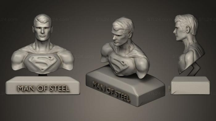 Busts of heroes and monsters (SUPERMAN, BUSTH_0296) 3D models for cnc